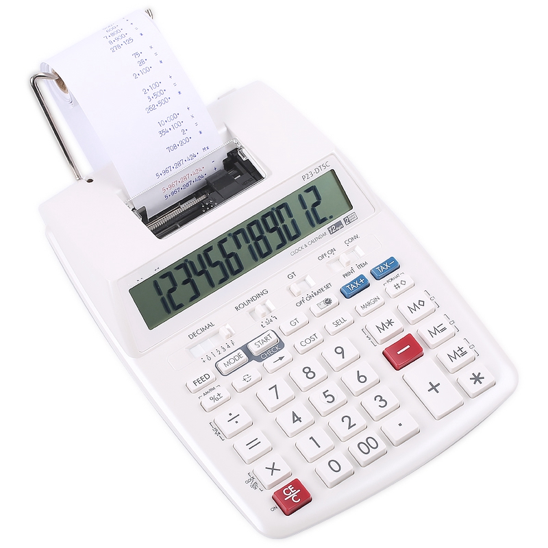 Commercial Printing Calculator - Baterai Komputer atau AC Power P23-DTSC