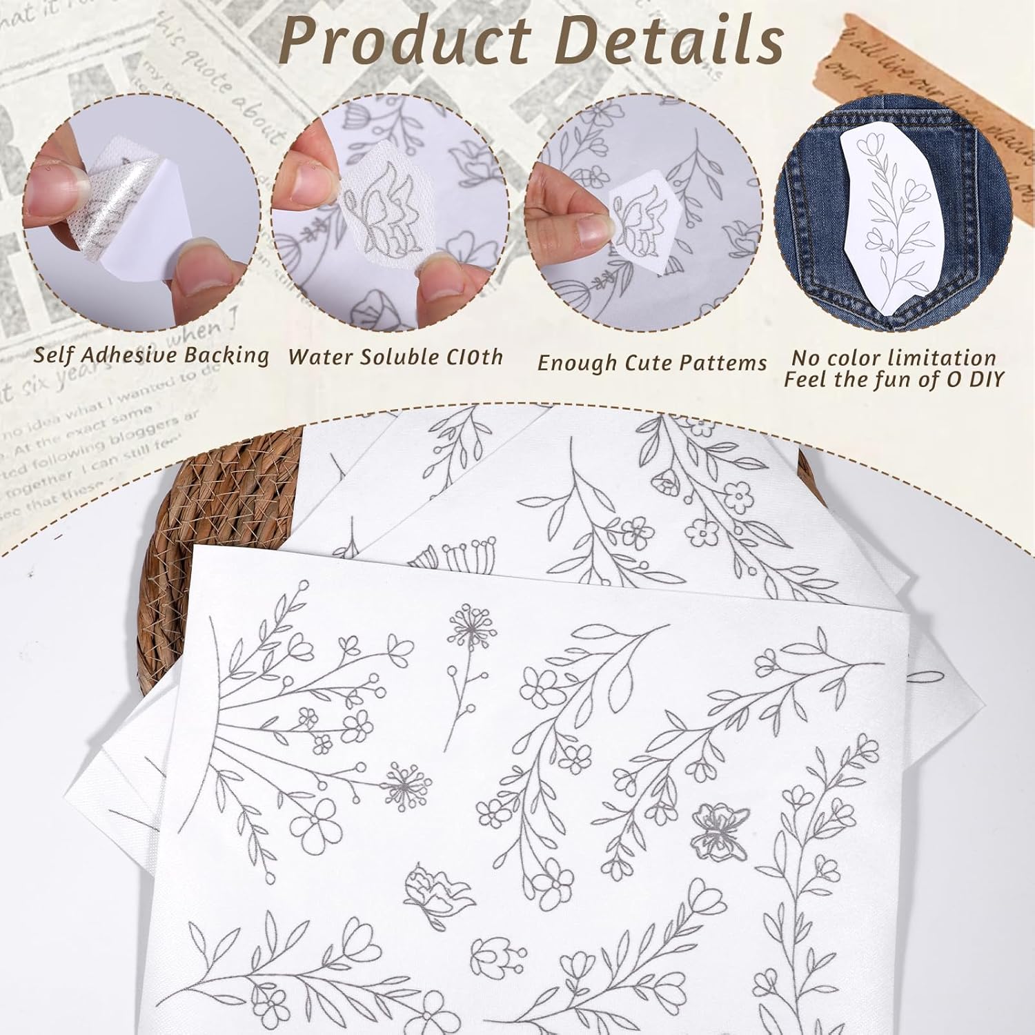 Kertas Bordir Larut Air Stick  - Embroidery Stabilizer Backing ulasan dan harga