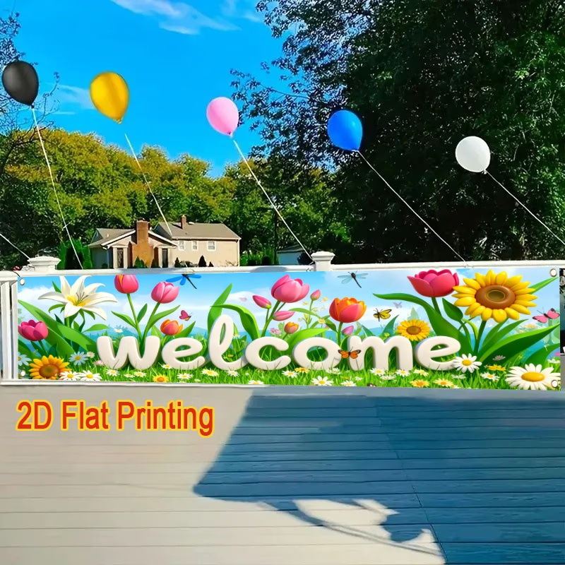 Bendera Iklan Kustom Dengan De - Commercial Printing Market ulasan dan harga